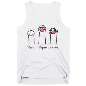 rock paper scissors cat paws Tank Top