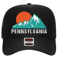 Retro Pennsylvania State High Crown Mesh Back Trucker Hat