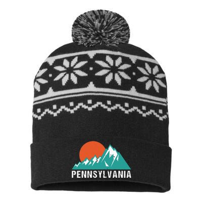 Retro Pennsylvania State USA-Made Snowflake Beanie