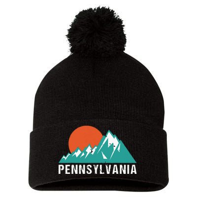 Retro Pennsylvania State Pom Pom 12in Knit Beanie