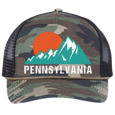 Retro Pennsylvania State Retro Rope Trucker Hat Cap