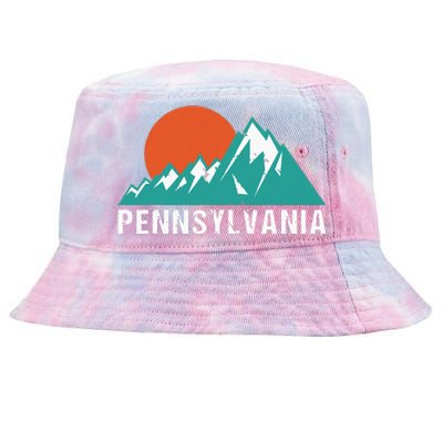 Retro Pennsylvania State Tie-Dyed Bucket Hat