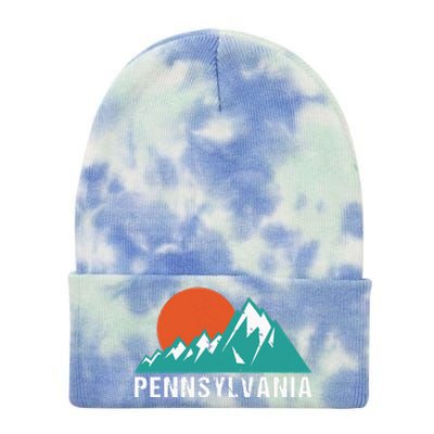 Retro Pennsylvania State Tie Dye 12in Knit Beanie