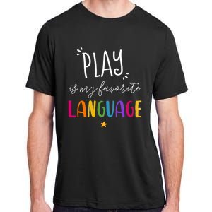 Rainbow Pediatric Speech Therapy Therapist Cute Slp Crew Gift Adult ChromaSoft Performance T-Shirt