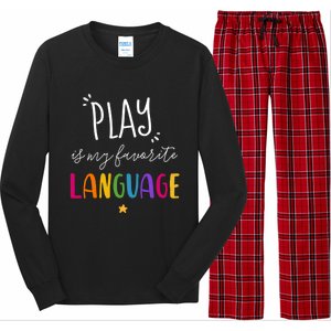 Rainbow Pediatric Speech Therapy Therapist Cute Slp Crew Gift Long Sleeve Pajama Set