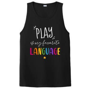 Rainbow Pediatric Speech Therapy Therapist Cute Slp Crew Gift PosiCharge Competitor Tank