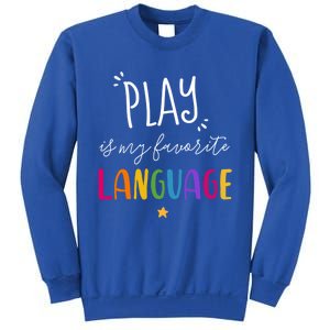 Rainbow Pediatric Speech Therapy Therapist Cute Slp Crew Gift Sweatshirt