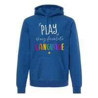 Rainbow Pediatric Speech Therapy Therapist Cute Slp Crew Gift Premium Hoodie