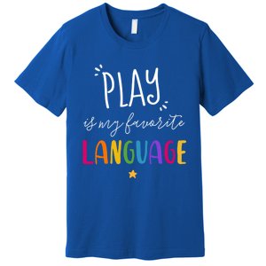 Rainbow Pediatric Speech Therapy Therapist Cute Slp Crew Gift Premium T-Shirt