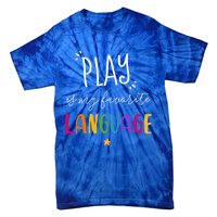 Rainbow Pediatric Speech Therapy Therapist Cute Slp Crew Gift Tie-Dye T-Shirt