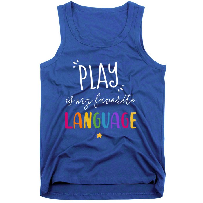 Rainbow Pediatric Speech Therapy Therapist Cute Slp Crew Gift Tank Top