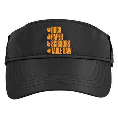 Rock Paper Scissors Table Saw Funny Carpenter Adult Drive Performance Visor