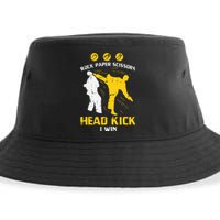 Rock Paper Scissors Headkick Win Funny Taekwondo Karate Gift  Sustainable Bucket Hat