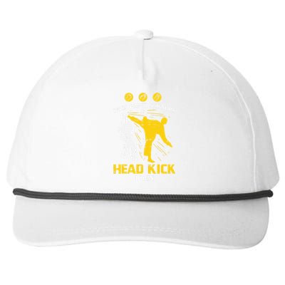 Rock Paper Scissors Headkick Win Funny Taekwondo Karate Gift  Snapback Five-Panel Rope Hat