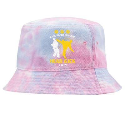 Rock Paper Scissors Headkick Win Funny Taekwondo Karate Gift  Tie-Dyed Bucket Hat