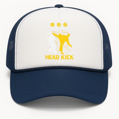 Rock Paper Scissors Headkick Win Funny Taekwondo Karate Gift  Trucker Hat