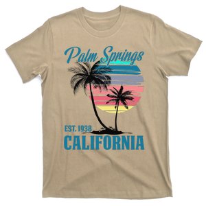 Retro Palm Springs California Beach Vibes Summer Vacation T-Shirt