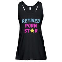 Retired Porn Star Funny Naughty Adult Humor Retirement Ladies Essential Flowy Tank