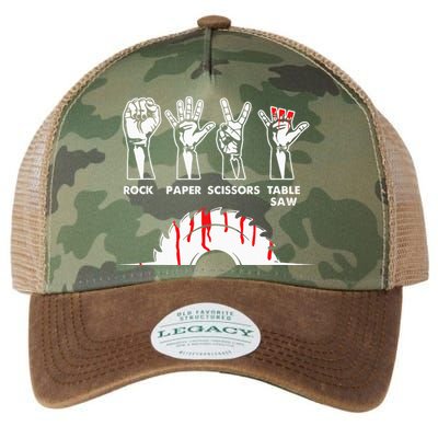 Rock Paper Scissors Table Saw Carpenter Craftsman Woodworker Legacy Tie Dye Trucker Hat