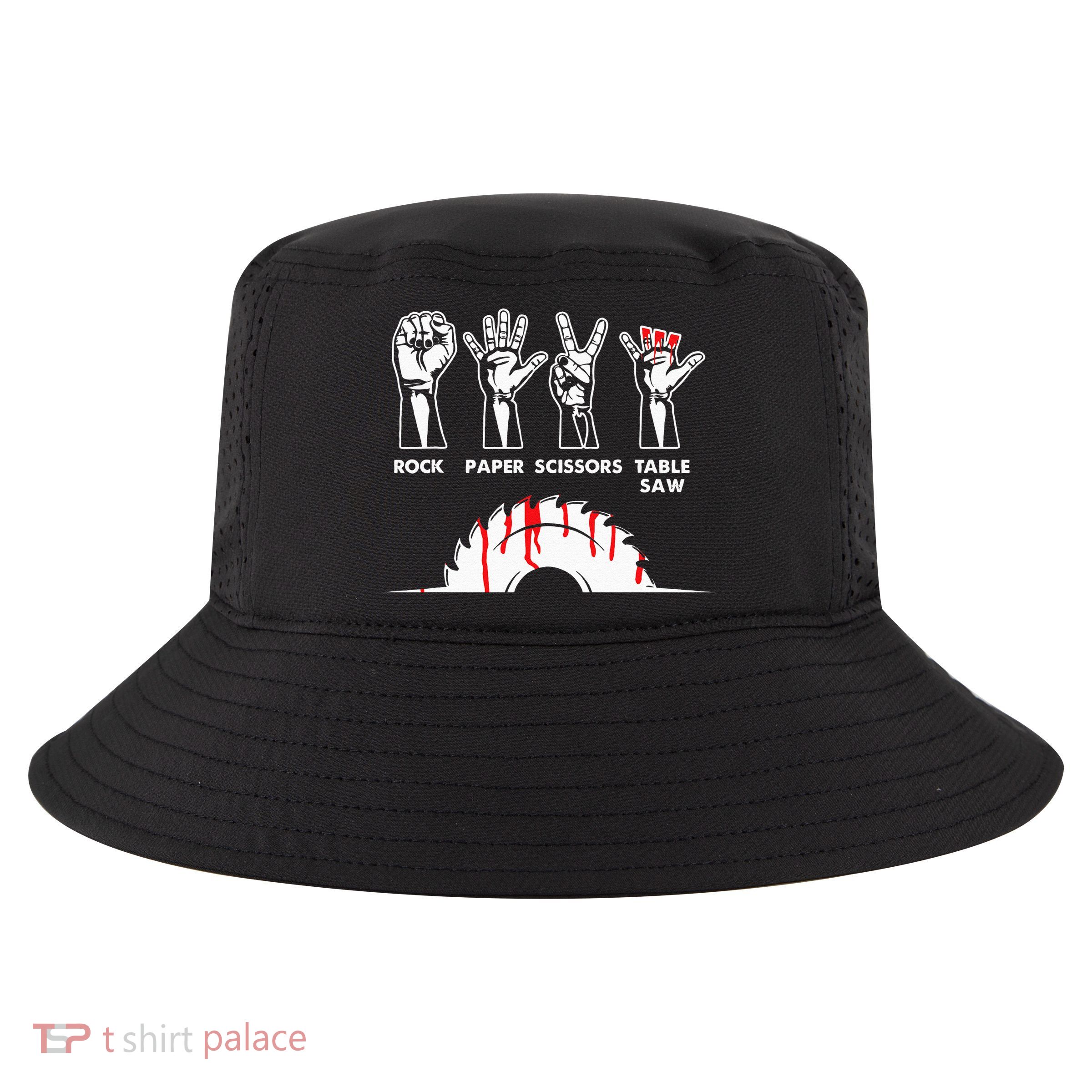 Rock Paper Scissors Table Saw Carpenter Craftsman Woodworker Cool Comfort Performance Bucket Hat