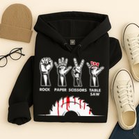 Rock Paper Scissors Table Saw Carpenter Craftsman Woodworker Hoodie