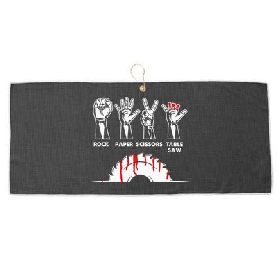 Rock Paper Scissors Table Saw Carpenter Craftsman Woodworker Large Microfiber Waffle Golf Towel
