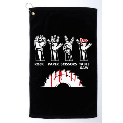 Rock Paper Scissors Table Saw Carpenter Craftsman Woodworker Golf Towel