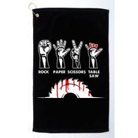 Rock Paper Scissors Table Saw Carpenter Craftsman Woodworker Golf Towel