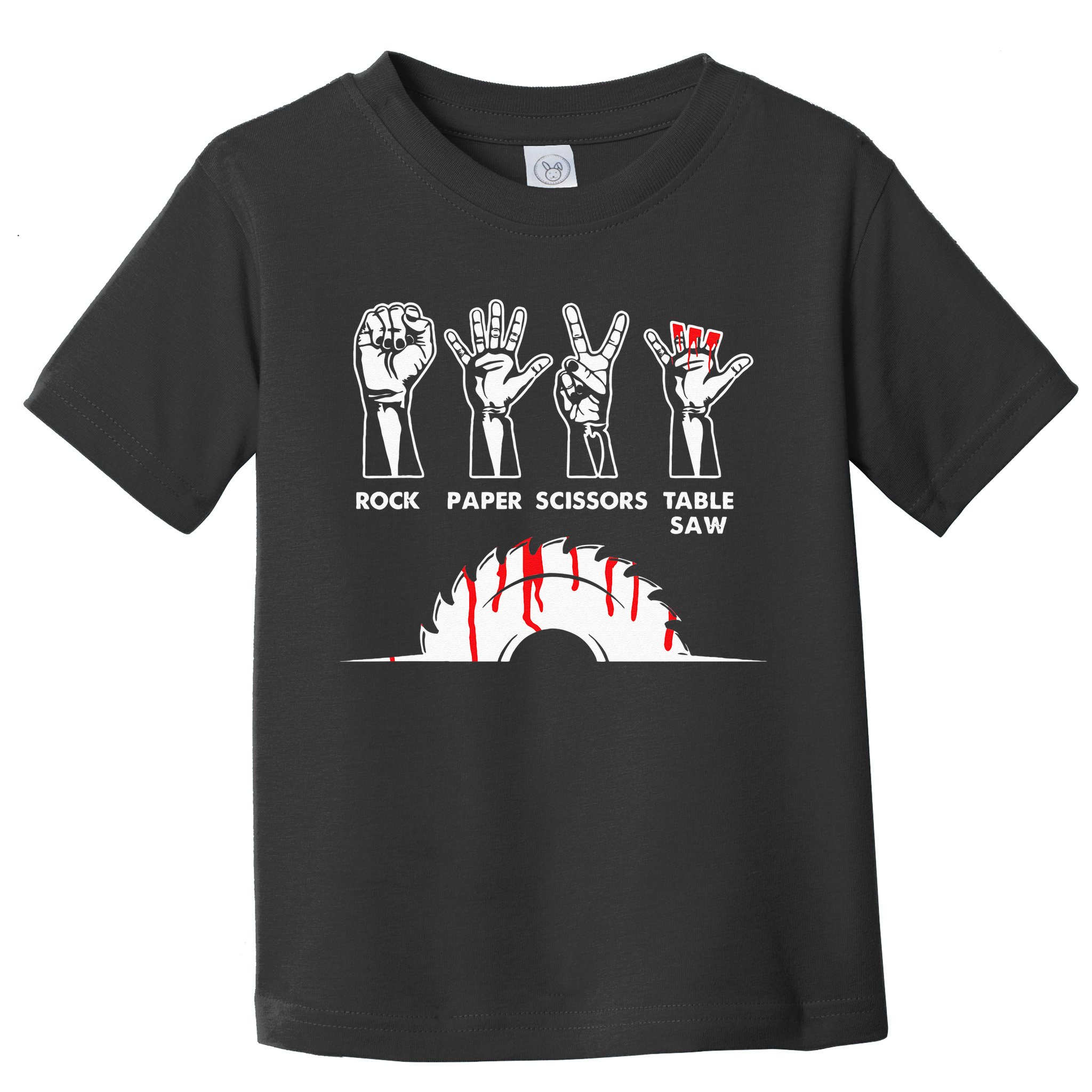 Rock Paper Scissors Table Saw Carpenter Craftsman Woodworker Toddler T-Shirt