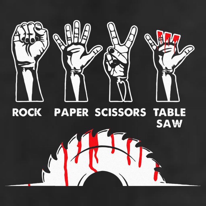 Rock Paper Scissors Table Saw Carpenter Craftsman Woodworker Microfiber Hand Towel