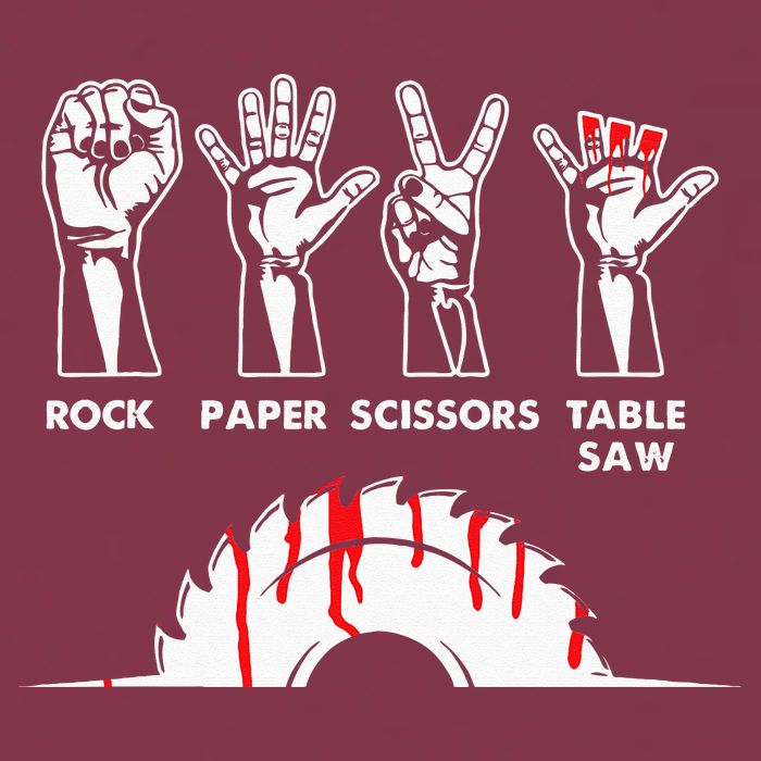 Rock Paper Scissors Table Saw Carpenter Craftsman Woodworker 16oz Travel Tumbler
