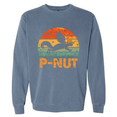 Retro Peanut Squirrel Justice For Peanut Vintage Retro Sunset Garment-Dyed Sweatshirt