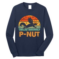 Retro Peanut Squirrel Justice For Peanut Vintage Retro Sunset Long Sleeve Shirt