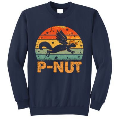 Retro Peanut Squirrel Justice For Peanut Vintage Retro Sunset Sweatshirt