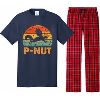 Retro Peanut Squirrel Justice For Peanut Vintage Retro Sunset Pajama Set