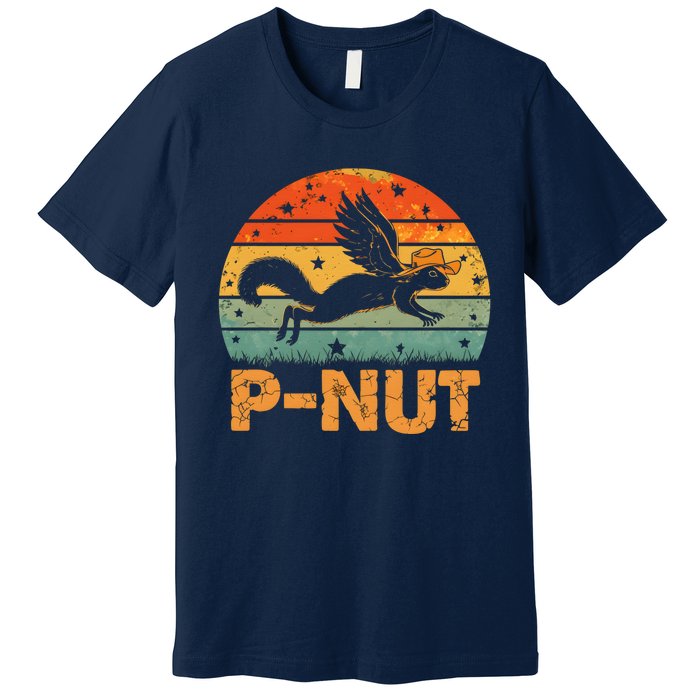 Retro Peanut Squirrel Justice For Peanut Vintage Retro Sunset Premium T-Shirt