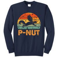 Retro Peanut Squirrel Justice For Peanut Vintage Retro Sunset Tall Sweatshirt