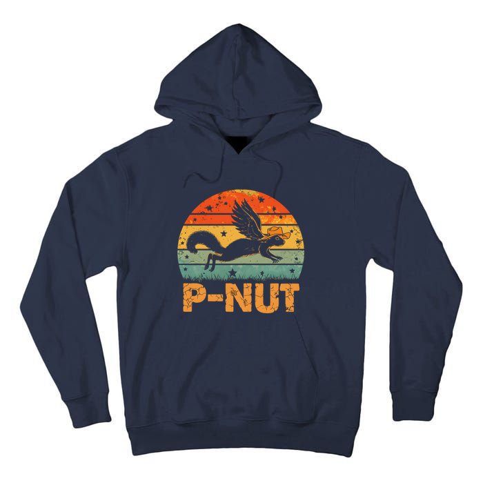 Retro Peanut Squirrel Justice For Peanut Vintage Retro Sunset Tall Hoodie