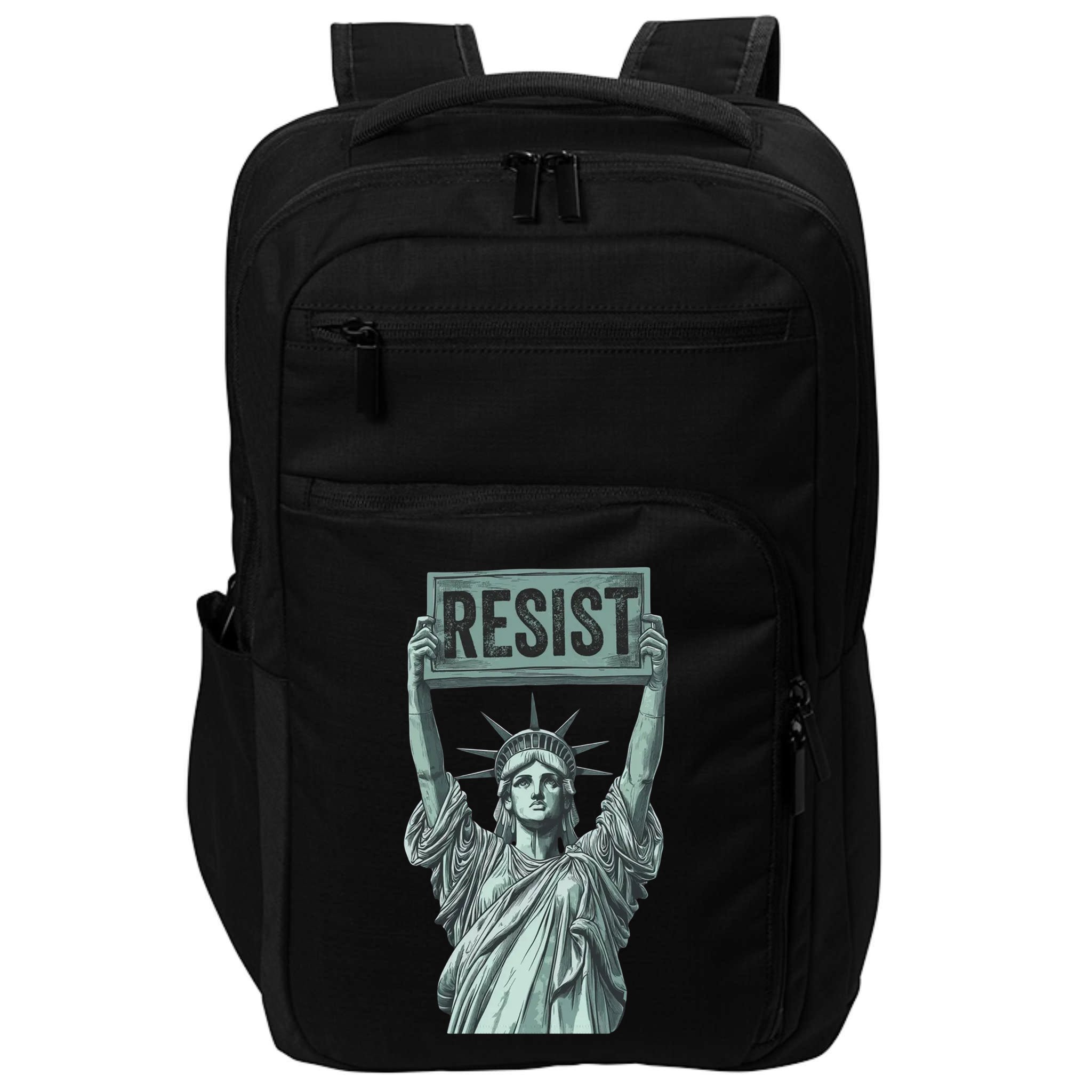 Resist Protest Statue Of Liberty Impact Tech Backpack