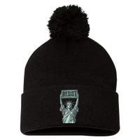 Resist Protest Statue Of Liberty Pom Pom 12in Knit Beanie