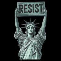 Resist Protest Statue Of Liberty Pom Pom 12in Knit Beanie