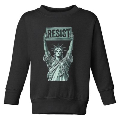 Resist Protest Statue Of Liberty Toddler Sweatshirt