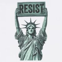 Resist Protest Statue Of Liberty Cool Comfort Performance Bucket Hat