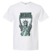 Resist Protest Statue Of Liberty Garment-Dyed Heavyweight T-Shirt