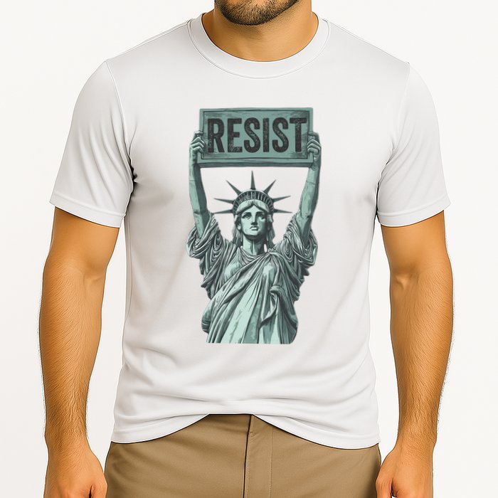 Resist Protest Statue Of Liberty Performance Shirt