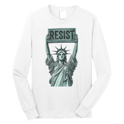 Resist Protest Statue Of Liberty Long Sleeve Shirt