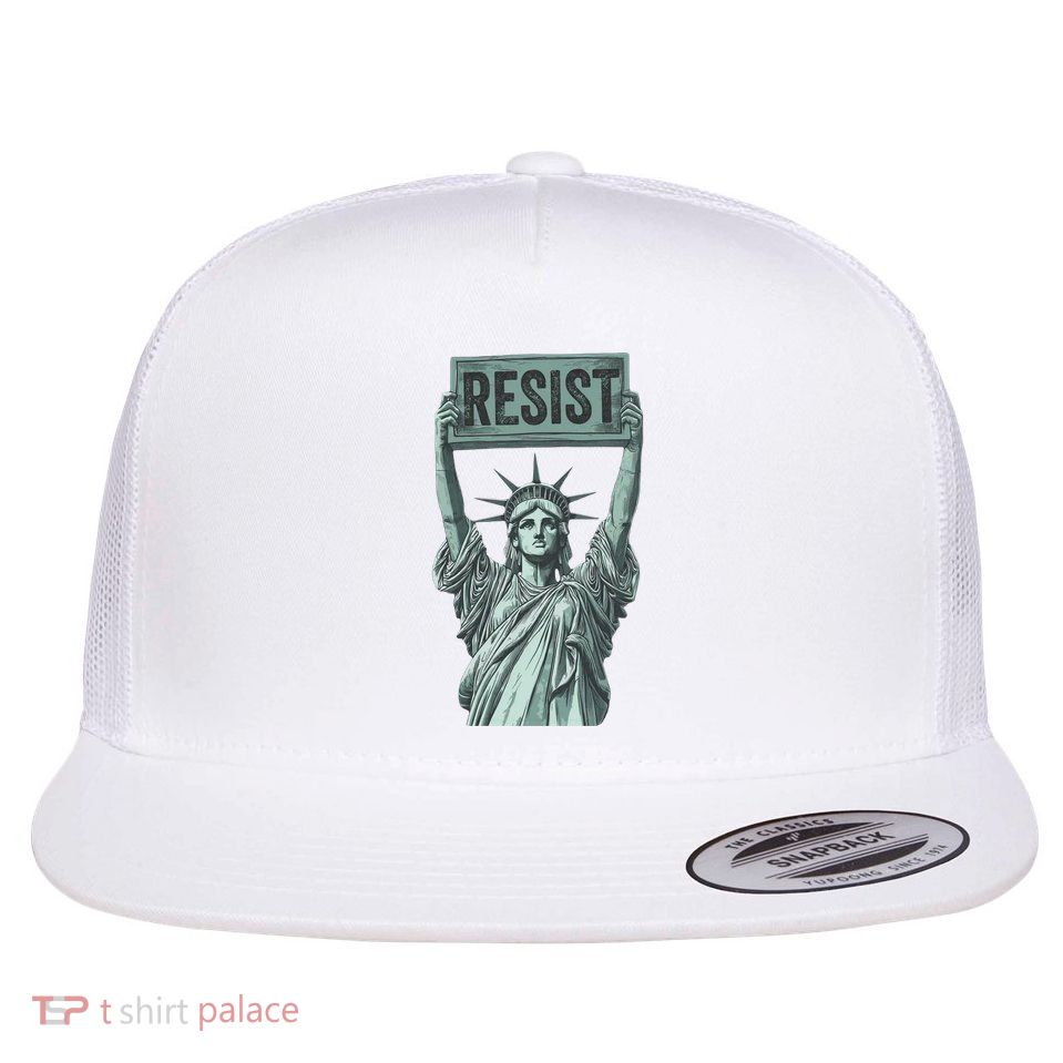 Resist Protest Statue Of Liberty Flatbill Hat