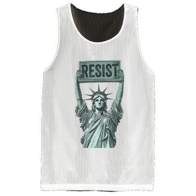 Resist Protest Statue Of Liberty Mesh Reversible Basketball Jersey Tank