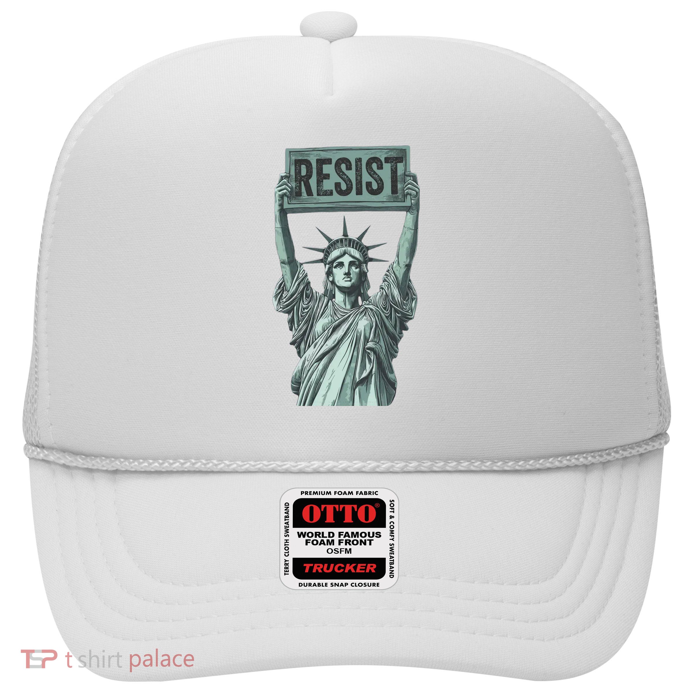 Resist Protest Statue Of Liberty Trucker Hat