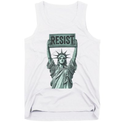 Resist Protest Statue Of Liberty Tank Top